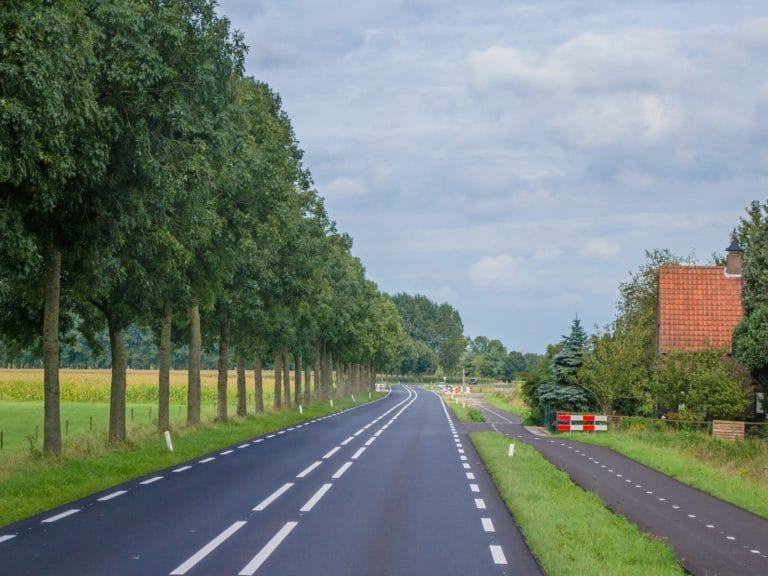 Oversteek polderweg